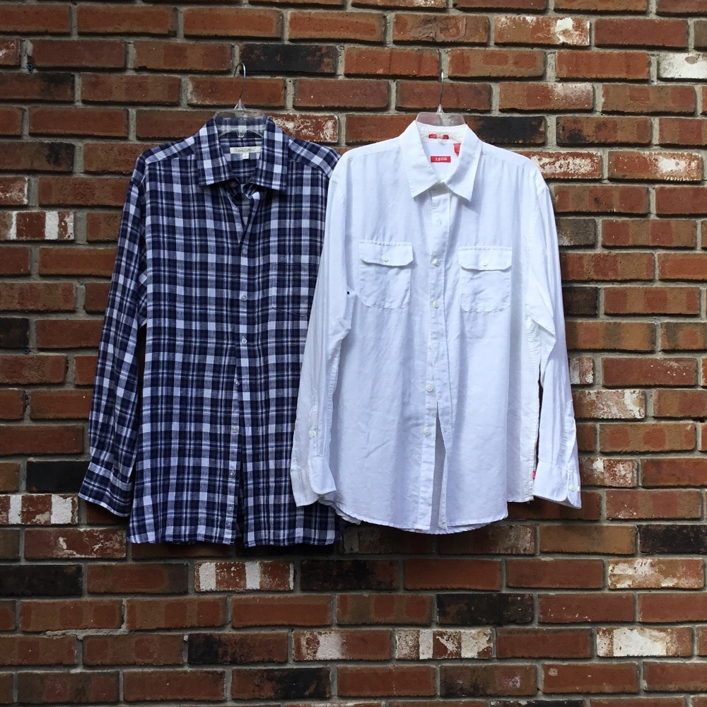Men’s large, linen Shirts (Izod & Travel Smith)